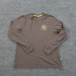 Howler Brothers Shirt Mens Medium Brown Long Sleeve Graphic Bird Fish Outdoors